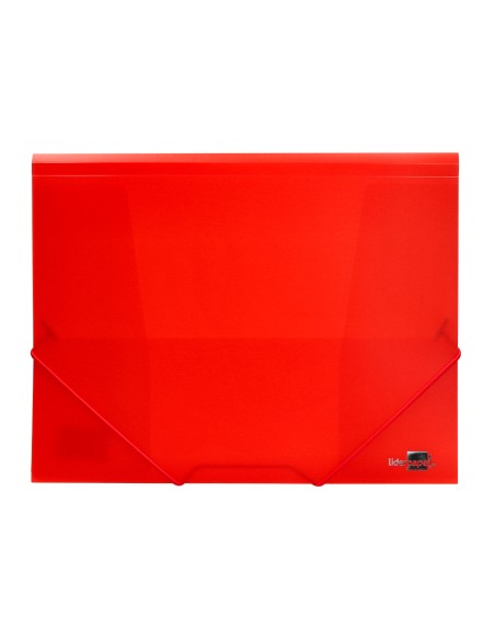 Carpeta liderpapel gomas solapas 34960 polipropileno din a4 rojo translucido