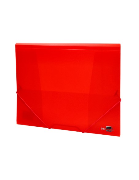 Carpeta liderpapel gomas solapas 34960 polipropileno din a4 rojo translucido