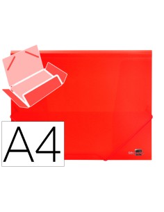 Carpeta liderpapel gomas solapas 34960 polipropileno din a4 rojo translucido