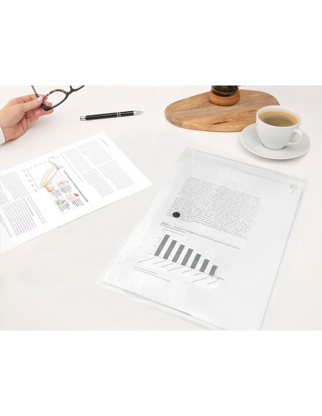 Carpeta liderpapel dossier broche 34044 polipropileno din a4 incolora 50 hojas