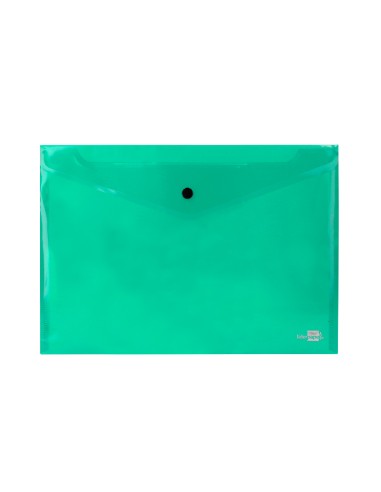 Carpeta liderpapel dossier broche 34043 polipropileno din a4 verde transparente 50 hojas