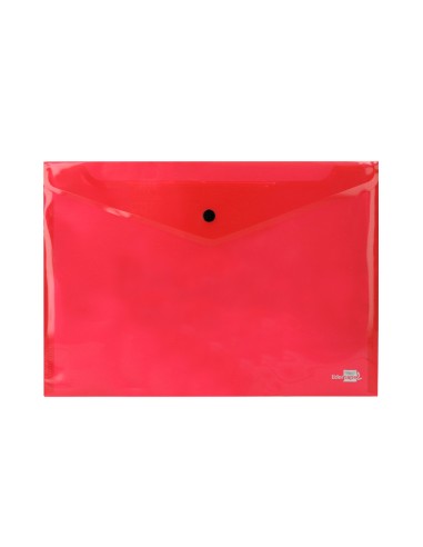Carpeta liderpapel dossier broche 34040 polipropileno din a4 roja transparente 50 hojas