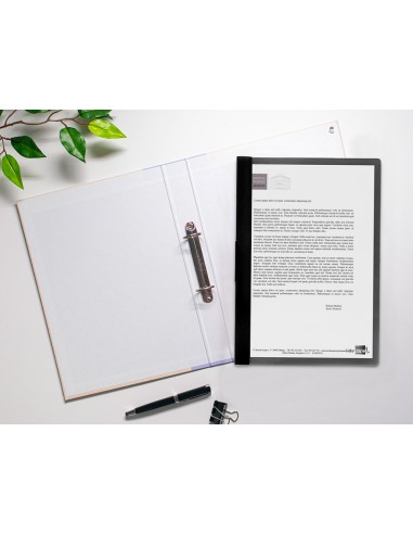 Carpeta liderpapel dossier pinza lateral 35365 polipropileno din a4 negra 30 hojas pinza deslizante