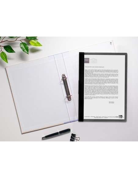 Carpeta liderpapel dossier pinza lateral 35365 polipropileno din a4 negra 30 hojas pinza deslizante