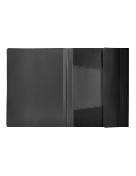 Carpeta liderpapel gomas solapas 38725 polipropileno din a4 negro opaco