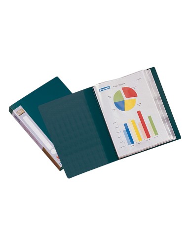 Carpeta liderpapel personaliza 31743 60 fundas polipropileno din a4 verde lomo personalizable