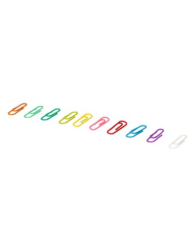 Clips colores liderpapel bote 1000 unidades colores surtidos