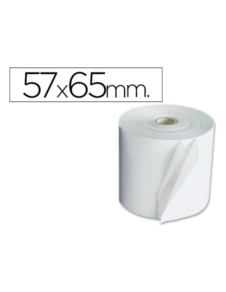 Rollo sumadora q connect electro 57 mm ancho x 65 mm diametro copiativo con 2 hojassin bisfenol a