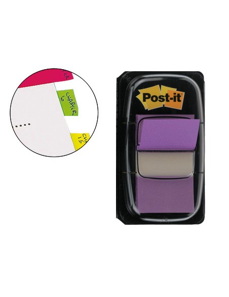 Banderitas separadoras 680 8 violeta dispensador de 50 unidades