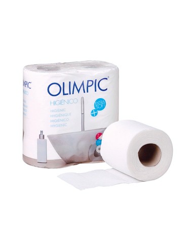 Papel higienico olimpic 2 capas 963mm ancho x 1798m largo paquete de 4 rollos
