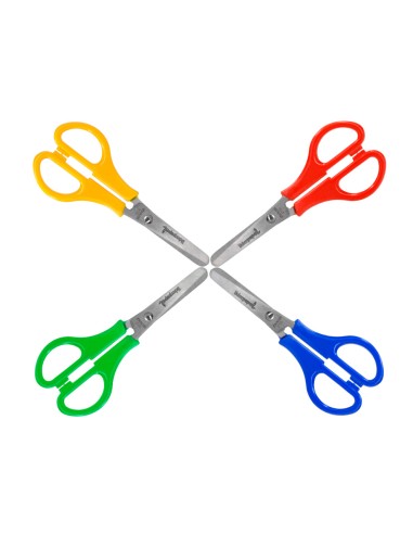 Tijera escolar liderpapel ps 52 d con funda 14 cm colores surtidos