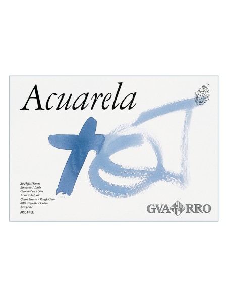 Bloc dibujo acuarela din a3 encolado 325x46 cm 20 h de 240 gr m2