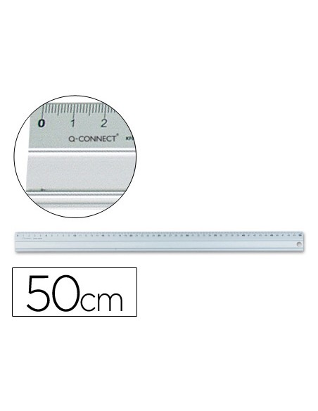 Regla q connect metalica aluminio 50 cm