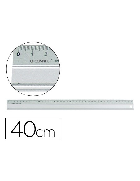 Regla q connect metalica aluminio 40 cm