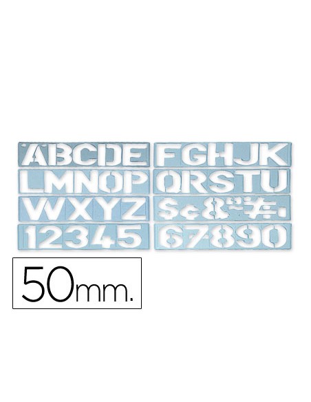 Plantilla liderpapel rotulacion 1700 letras y numeros 50 mm