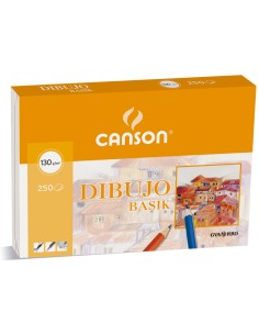 Papel dibujo basik 210x297 130 gr sin recuadro