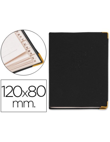 Listin telefonico q connect tapa flexible con cantonera dorada 120x80 mm