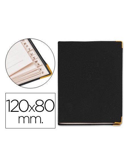 Listin telefonico q connect tapa flexible con cantonera dorada 120x80 mm