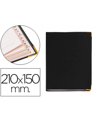 Listin telefonico q connect tapa flexible con cantonera dorada 210x150 mm