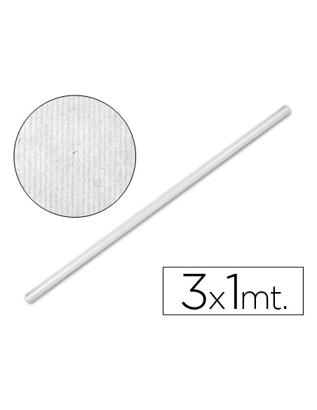 Papel kraft liderpapel blanco rollo 3x1 mt