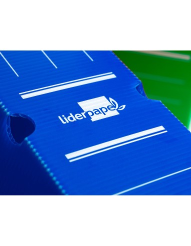 Caja archivo definitivo plastico liderpapel azul 360x260x100 mm