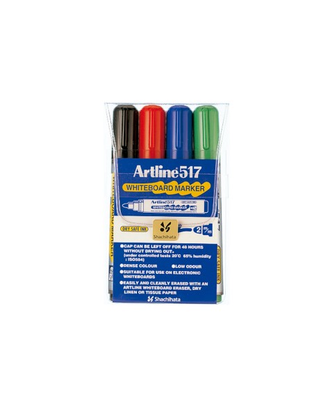 Rotulador artline pizarra ek 517 4 punta redonda 2 mm bolsa de 4 rotuladores