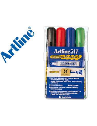 Rotulador artline pizarra ek 517 4 punta redonda 2 mm bolsa de 4 rotuladores