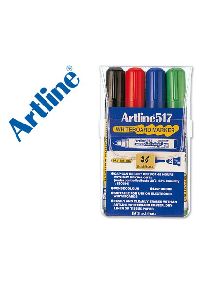 Rotulador artline pizarra ek 517 4 punta redonda 2 mm bolsa de 4 rotuladores