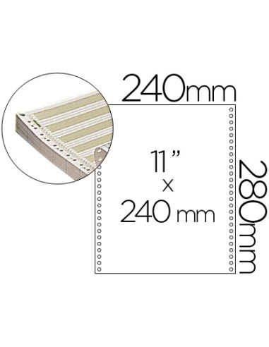 Papel continuo 240x11 pautado caja de 2500 hojas