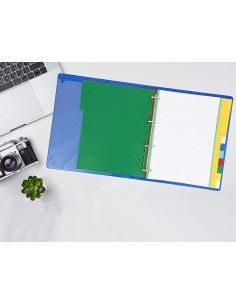 Separador liderpapel plastico juego de 10 separadores folio 16 taladros