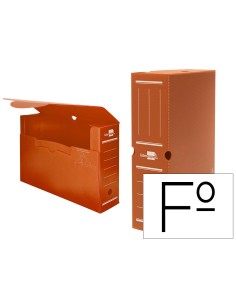 Caja archivo definitivo plastico liderpapel marron 360x260x100 mm