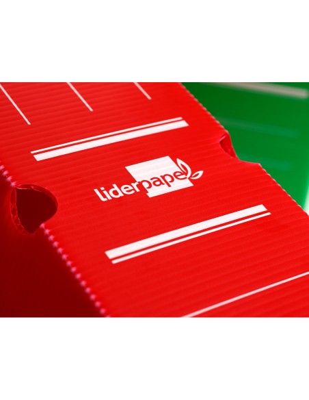 Caja archivo definitivo plastico liderpapel rojo 360x260x100 mm