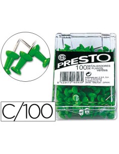 Senalizador de planos presto verde caja de 100 unidades