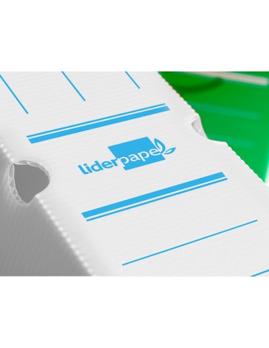 Caja archivo definitivo plastico liderpapel blanco 360x260x100 mm