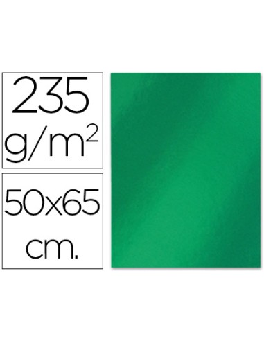 Cartulina liderpapel 50x65 cm 235g m2 metalizada verde