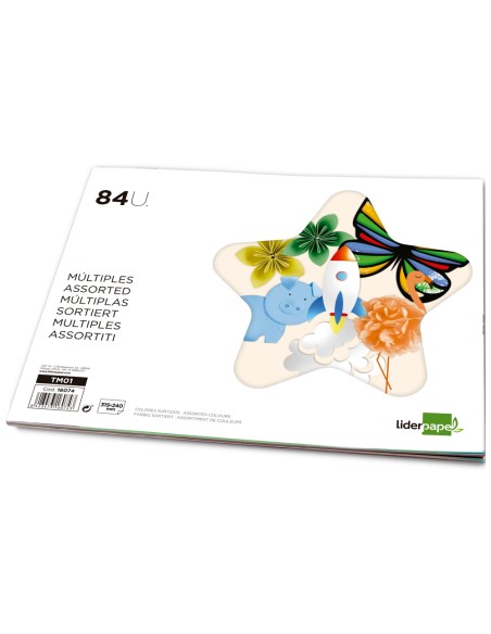 Bloc trabajos manuales liderpapel multiple 240x315mm 84 hojas colores surtidos Bloc trabajos manuales liderpapel multiple 240x315mm 84 hojas colores surtidos