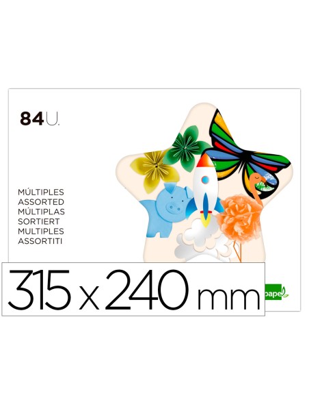 Bloc trabajos manuales liderpapel multiple 240x315mm 84 hojas colores surtidos Bloc trabajos manuales liderpapel multiple 240x315mm 84 hojas colores surtidos