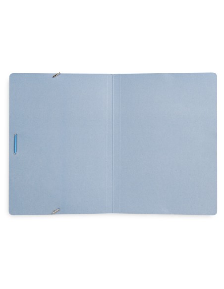 Carpeta liderpapel gomas folio sencilla carton pintado azul