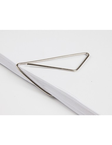 Clips pajarita q connect 40mm niquelados caja de 50 unidades