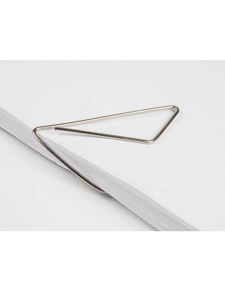 Clips pajarita q connect 40mm niquelados caja de 50 unidades