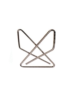 Clips pajarita q connect 65mm niquelados caja de 12 unidades