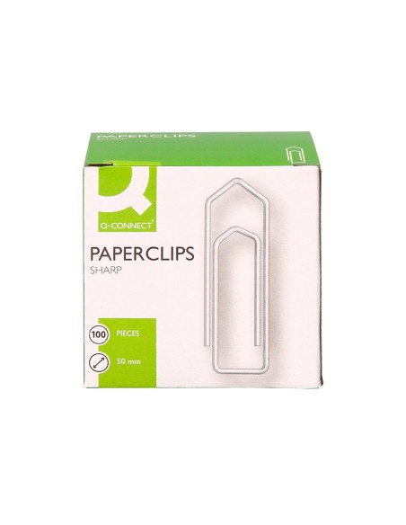Clips niquelados q connect nº4 50 mm caja de 100 unidades