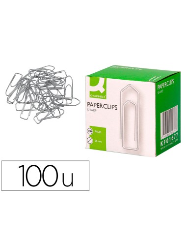 Clips niquelados q connect nº4 50 mm caja de 100 unidades