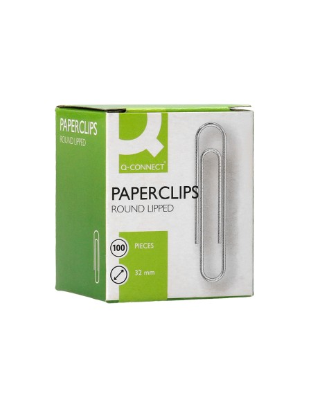 Clips niquelados q connect nº 32 mm caja de 100 unidades