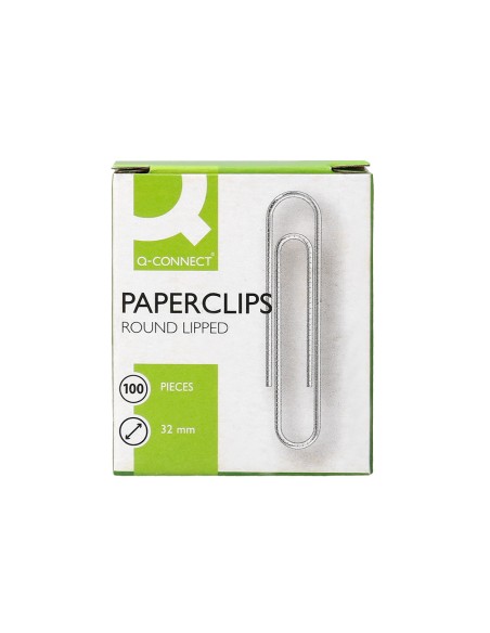 Clips niquelados q connect nº 32 mm caja de 100 unidades