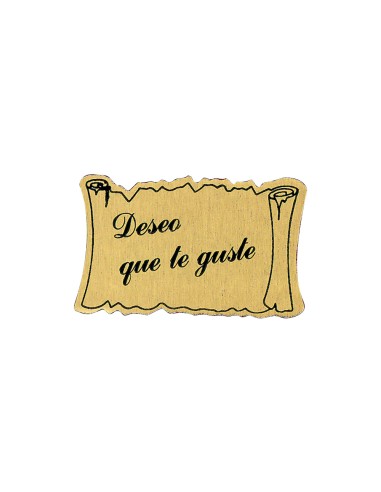 Etiqueta dorada deseo que te guste rollo de 450 unidades