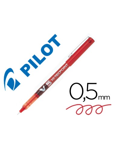 Rotulador pilot punta aguja v 5 rojo 05 mm