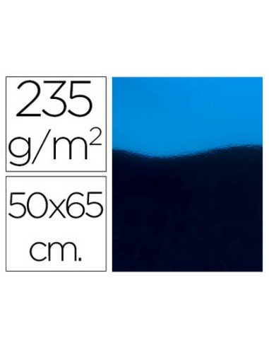 Cartulina liderpapel 50x65 cm 235g m2 metalizada azul