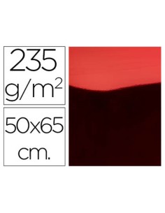 Cartulina liderpapel 50x65 cm 235g m2 metalizada rojo