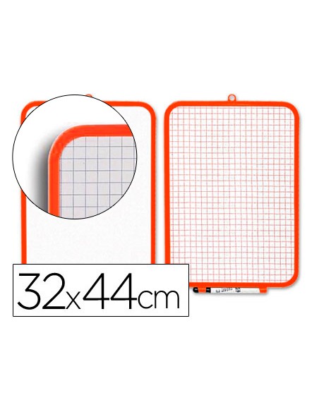 Pizarra blanca liderpapel 32x44 cm con rotulador y borrador